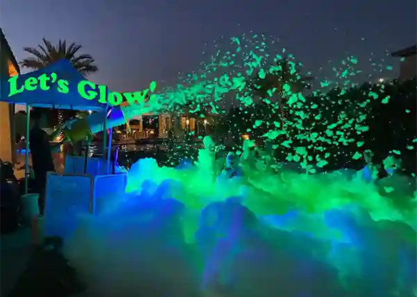 glow foam parties Lubbock Texas, UV glow party